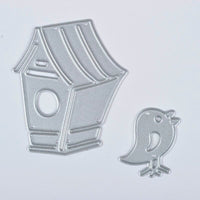 Stanzschablonen "Vogelhaus" | 4,2 cm x 4 cm | 2-teilig
