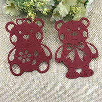 Stanzschablonen "Teddybär #1" | 8 cm x 6 cm | 2-teilig