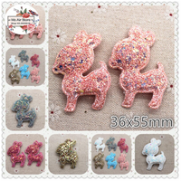 Applikation "Hirsch" | 36 mm x 55 mm | 12 Stück