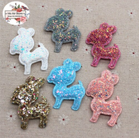 Applikation "Hirsch" | 36 mm x 55 mm | 12 Stück