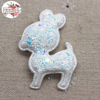 Applikation "Hirsch" | 36 mm x 55 mm | 12 Stück