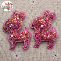 Applikation "Hirsch" | 36 mm x 55 mm | 12 Stück