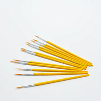 
              Pinsel-Set aus Nylonhaar| Rundhaarpinsel| 10 Stück
            