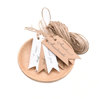 
              Papier-Anhänger "Handmade"/"Thank You" | 7 cm x 2 cm | 100 Stück
            
