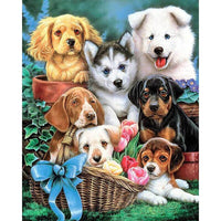 
              Diamantstickerei-Set "Hunde-Welpen #1" | 40 cm x 30 cm - 70 cm x 50 cm
            