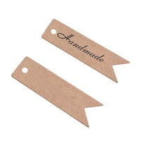 
              Papier-Anhänger "Handmade"/"Thank You" | 7 cm x 2 cm | 100 Stück
            