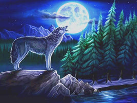 Diamantstickerei-Set "Wolf #5" | 30 cm x 40 cm - 50 cm x 70 cm