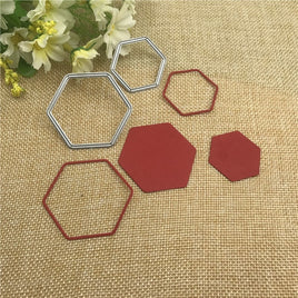 Stanzschablonen "Hexagon" | 4,9 cm x 4,4 cm | 2-teilig