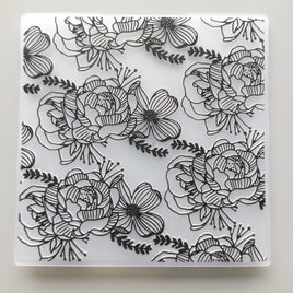 Prägeschablone "Blumenmuster #15" | 13 cm x 13 cm