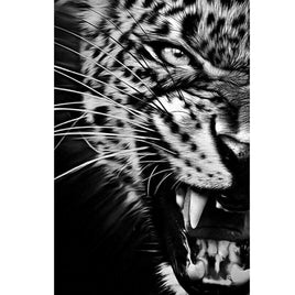 Diamantstickerei-Set "Leopard #1" | 40 cm x 30 cm - 70 cm x 50 cm