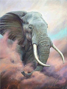Diamantstickerei-Set "Elefant #4" | 40 cm x 30 cm - 70 cm x 50 cm