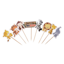 Vorsicht Wilde Tiere - Cupcake Topper | 24 Stück