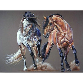 Diamantstickerei-Set "Pferde #7" | 30 cm x 40 cm - 50 cm x 70 cm