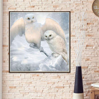 
              Diamantstickerei-Set "Schneeeulen" | 25 cm x 25 cm - 60 cm x 60 cm
            