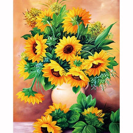 Diamantstickerei-Set "Sonnenblume #3" | 40 cm x 30 cm - 70 cm x 50 cm