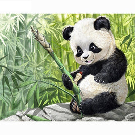 Diamantstickerei-Set "Panda Baby" | 30 cm x 40 cm - 50 cm x 70 cm
