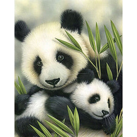 Diamantstickerei-Set "Pandas" | 40 cm x 30 cm - 70 cm x 50 cm