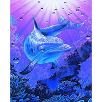 
              Diamantstickerei-Set "Delfin #1" | 40 cm x 30 cm - 70 cm x 50 cm
            