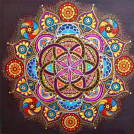 Diamantstickerei-Set "Mandala #8" | 35 cm x 35 cm - 60 cm x 60 cm