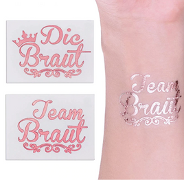 Tattoo-Sticker "Team Braut" 20 Stück