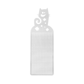 Lesezeichen "Katze" | Silber | 14,5 cm x 5 cm