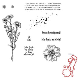 Clear Stempel-Set "Sprüche & Blumen #5" | 11 cm x 7,5 cm