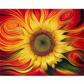 Diamantstickerei-Set "Sonnenblume #1" | 30 cm x 40 cm - 50 cm x 70 cm