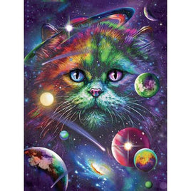 Diamantstickerei-Set "Katzen-Universum" | 40 cm x 30 cm - 70 cm x 50 cm