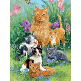 Diamantstickerei-Set "Katzen #1" | 40 cm x 30 cm - 70 cm x 50 cm