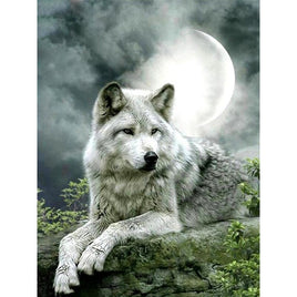 Diamantstickerei-Set "Wolf #3" | 40 cm x 30 cm - 70 cm x 50 cm