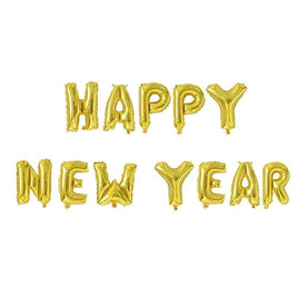 Ballonset "Happy New Year" | Gold | 13-teilig