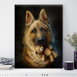 Stickbild "Schäferhund" | 50 cm x 40 cm