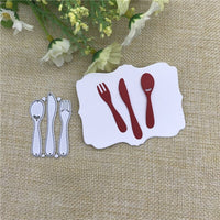 
              Stanzschablonen "Besteck-Set" | 4,6 cm x 3,1 cm | 3-teilig
            