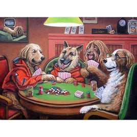 Diamantstickerei-Set "Poker-Hunde" | 30 cm x 40 cm - 50 cm x 70 cm
