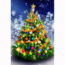 Diamantstickerei-Set "Weihnachtsbaum #1" | 45 cm x 30 cm - 75 cm x 50 cm
